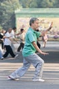 Group practice Tai Chi in Ritan Park, Beijing, China